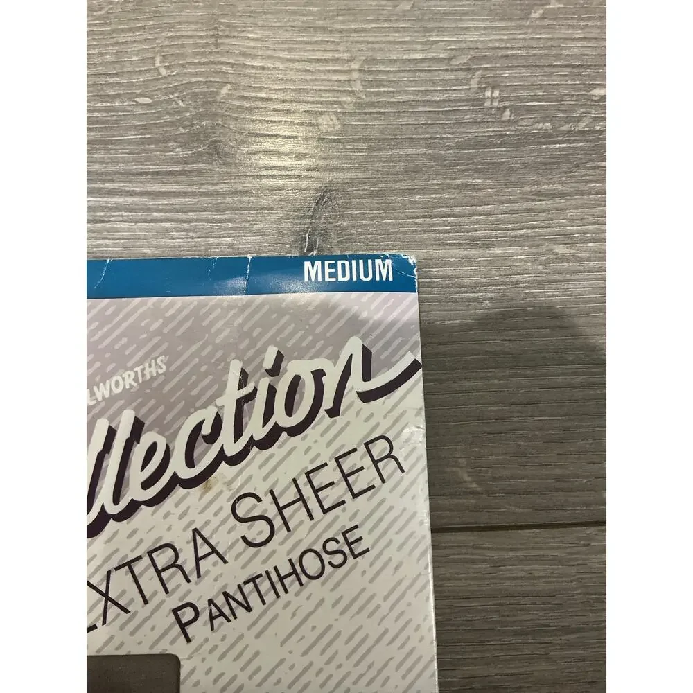 Woolworths Womens Pantihose Medium Bamboo Extra Sheer Reinforced Toe 092